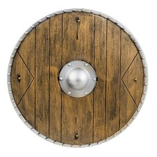 WOOD EFFECT KNIGHTS SHIELD