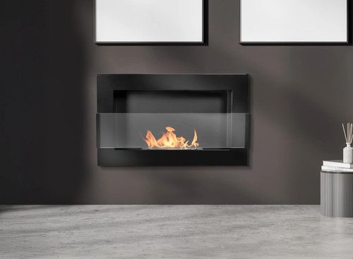 Wall hung bio fireplace - wall-hung, with