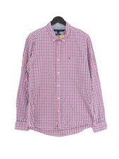 Tommy Hilfiger Men's Shirt L Multi Checkered 100% Cotton Basic