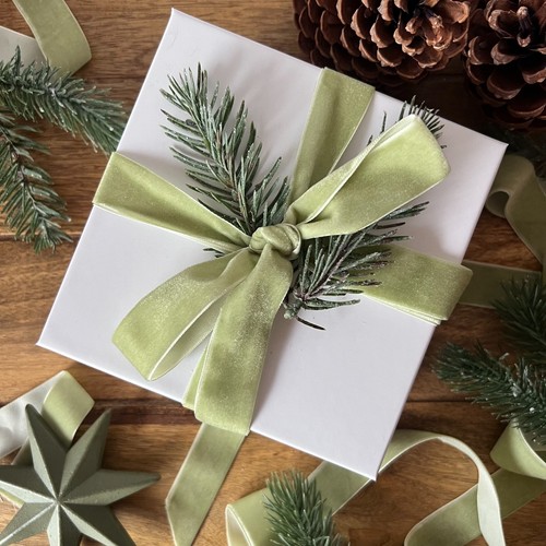 Christmas velvet ribbon dusky - ribbon,