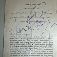 1950 Margot Fonteyn + 5 Original Hand Signed Ballet Program Royal Opera House 