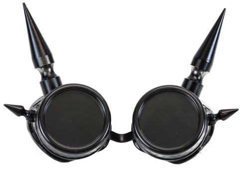 Spike silver goggles - 3",