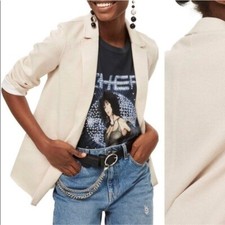 Topshop Boyfriend Blazer White