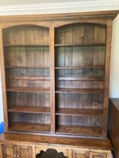 solid oak antique style bespoke reproduction bookcase low dresser base