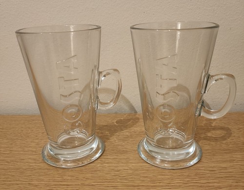 Costa coffee latte glasses 2 - coffee, x