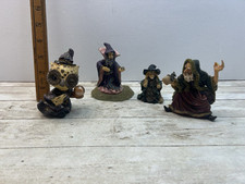 Wizards & Witch Statue Ornaments Magical Mystical Statues Lot Of 4 Figurines