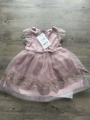 Monsoon pink baby girl dress - pink,
