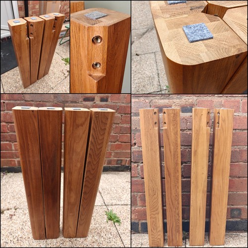 Set solid oak table - oak, legs