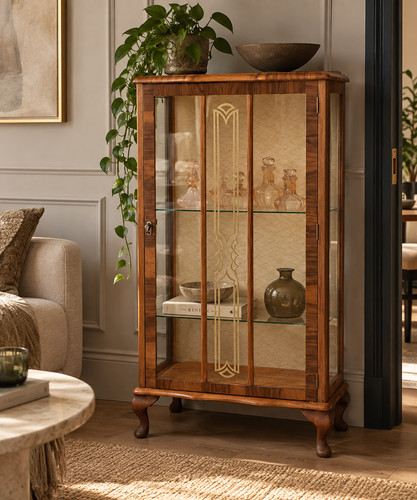Vintage art deco walnut glazed - art,