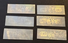 6x Antique Chinese Mother Of Pearl Gaming Counters Chips Tokens Figural Engraved