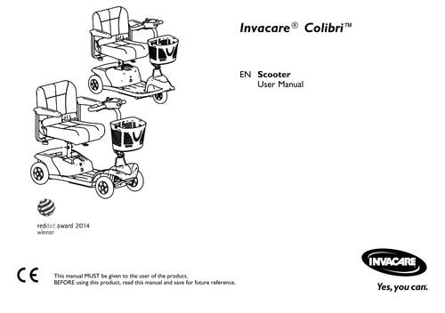 Invacare mobility scooter - invacare,