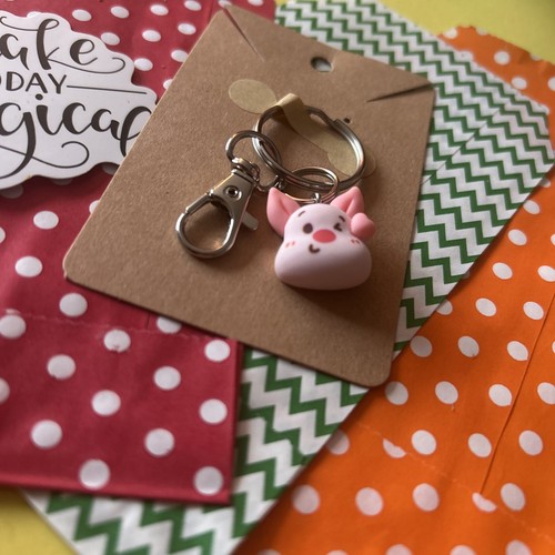 Piglet keyring bag charm - keyring,