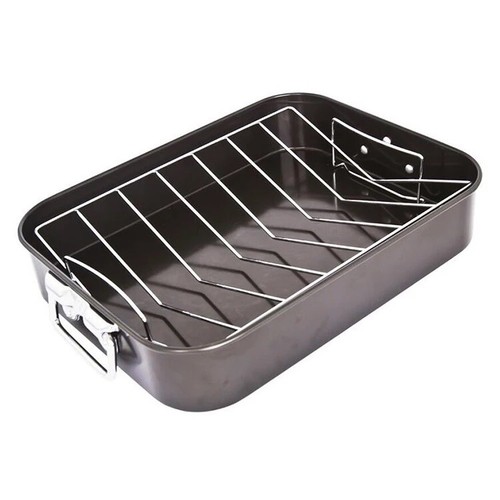 Deep roasting tin with rack - tin,