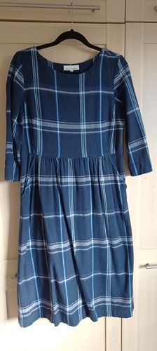 Seasalt blue checked dress - checked,