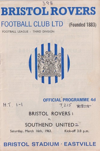 Football programme bristol - football,