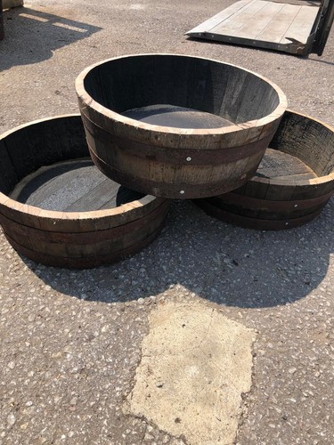 Solid oak whisky barrel - 1/4,