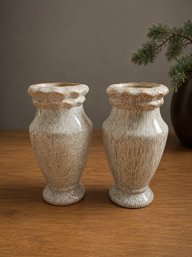 Pair vintage studio pottery - vintage,