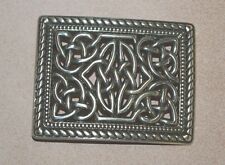 Celtic Vintage Rectangle Antique Silver Plaited Trophy Belt Buckle C8