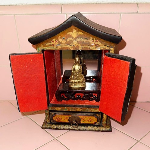 Vntage asian small home buddha - asian,