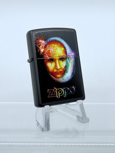 Genuine black matte zippo logo - black,