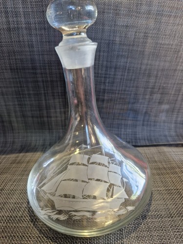 Vintage rayware glass ships - glass,