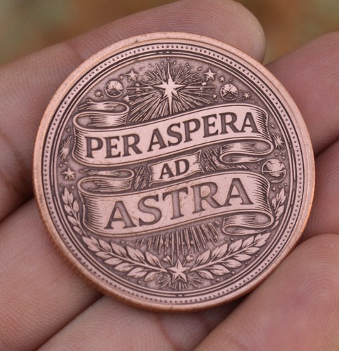 Custom copper golf ball marker - copper,