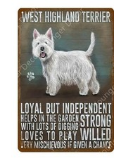 West Highland Terrier Dog Tin