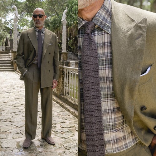 Linen men suits summer slim - suits,