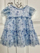 Baby Girls Pretty Blue Dress
