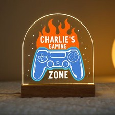 Personalised LED Gaming Light, Gaming Room Lamp, Birthday Gift for Boys