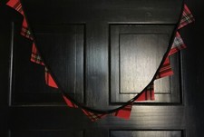 ROYAL STEWART OIL CLOTH MINI BUNTING - TOP OF WINDOW / DOOR SIZE