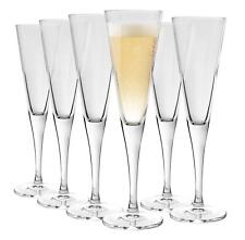 Bormioli Rocco 6x Ypsilon Champagne Flutes Prosecco Wine Stemware 160ml Clear