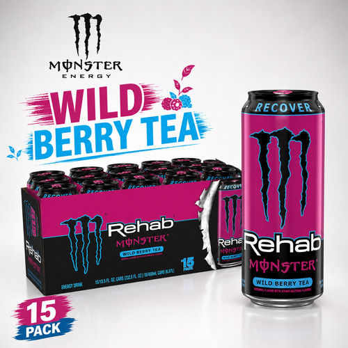 Monster rehab wild berry tea - berry,