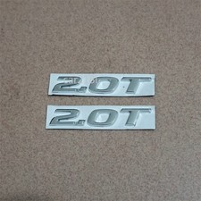 2x Silver 2.0T Chrome Metal