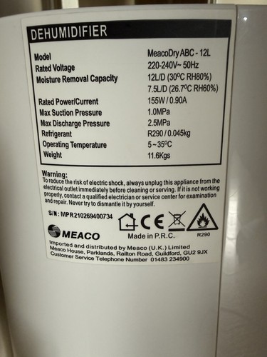 Meaco meacodry abc - meaco, abc-12l