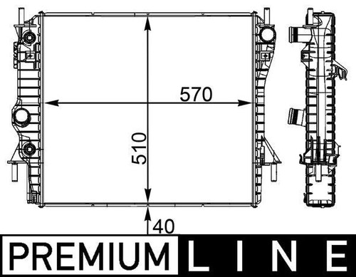 Engine cooling radiator brazed - engine,