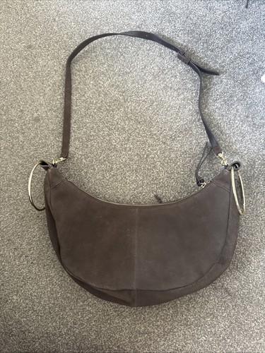 Brown suede bag - suede,
