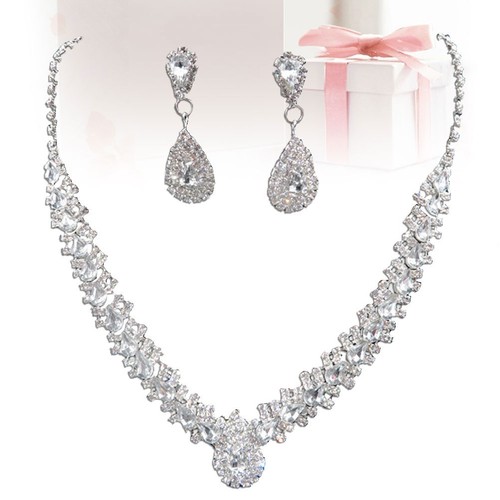 Pair white necklace - 1, earring