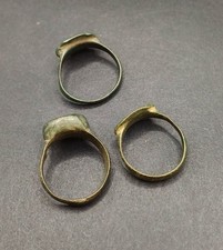 3 Medieval Bronze Rings –