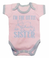 IM THE LITTLE SISTER Funny Girls Baby Grow Bodysuit Wholesale Babies Clothing 