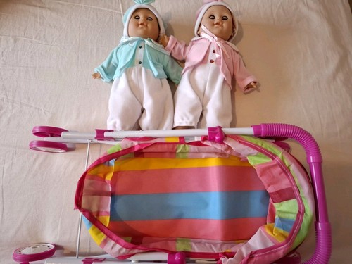 Twin baby dolls play - twin,