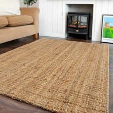 Jute boucle natural rugs - natural,