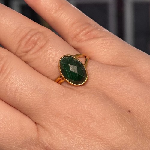 Jade adjustable ring - jade, •
