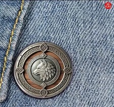 NORDIC VIKING ODIN WOLF ENAMEL