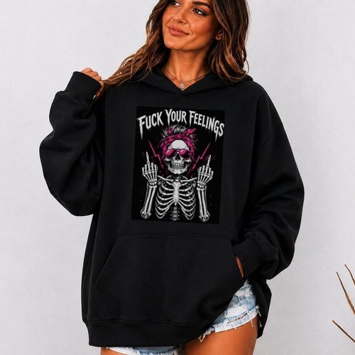 Sassy skeleton lady hoodie - sassy,