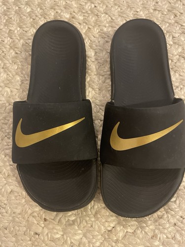 Nike kawan slides black - nike, black/gold