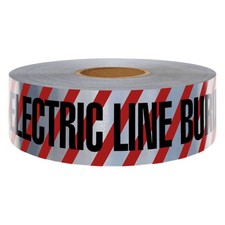 Presco U.S. Made Underground Detectable Tape: 3 in. x 1000 ft. CAUTION BURIED EL