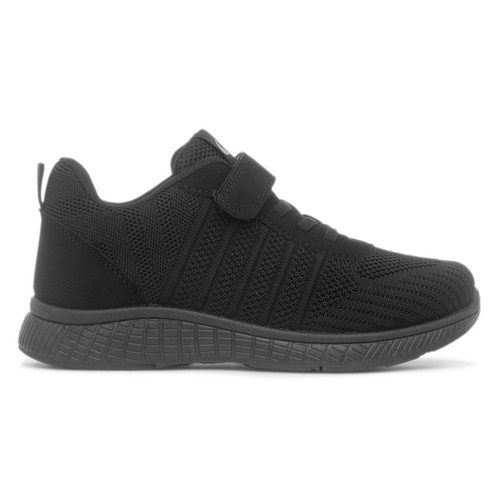 Kids black school trainers - black, pe