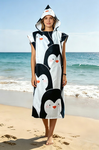Animal hooded towel poncho - animal,