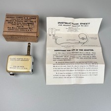 WW2 ORIGINAL MILITARY US ARMY SIGNAL CORPS HEADSET ADAPTER MC - 385 - C ROLA COM